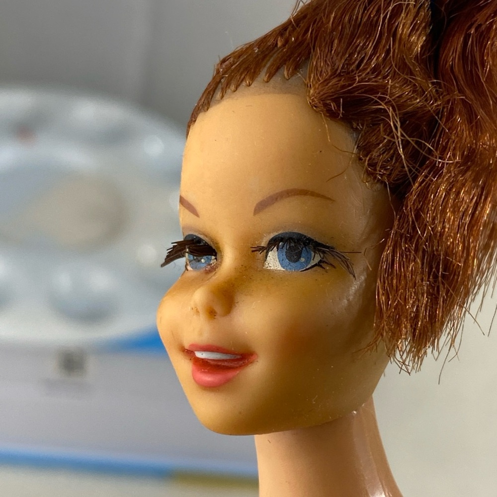 Vintage 1966 Barbie Mark Japan Mattel US Patent Rooted Eyelashes Bending legs